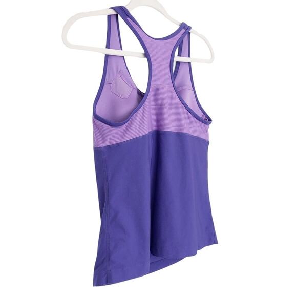 NIKE Dri-Fit Two-Tone Purple Shelf Bra Athletic Tank Size L - Picture 4 of 6